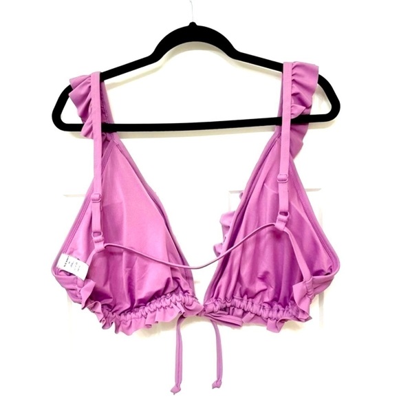 Old Navy Ruffle-Trimmed Triangle String Bikini Swim Top for Women NWT - Picture 4 of 7